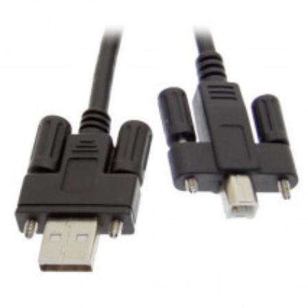 USB kabelis ar skrūvējamu slēdzeni