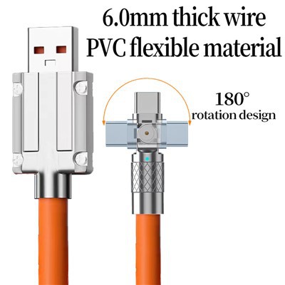 Pagrieziet Type-c Geek kabeli par aptuveni 180 grādiem